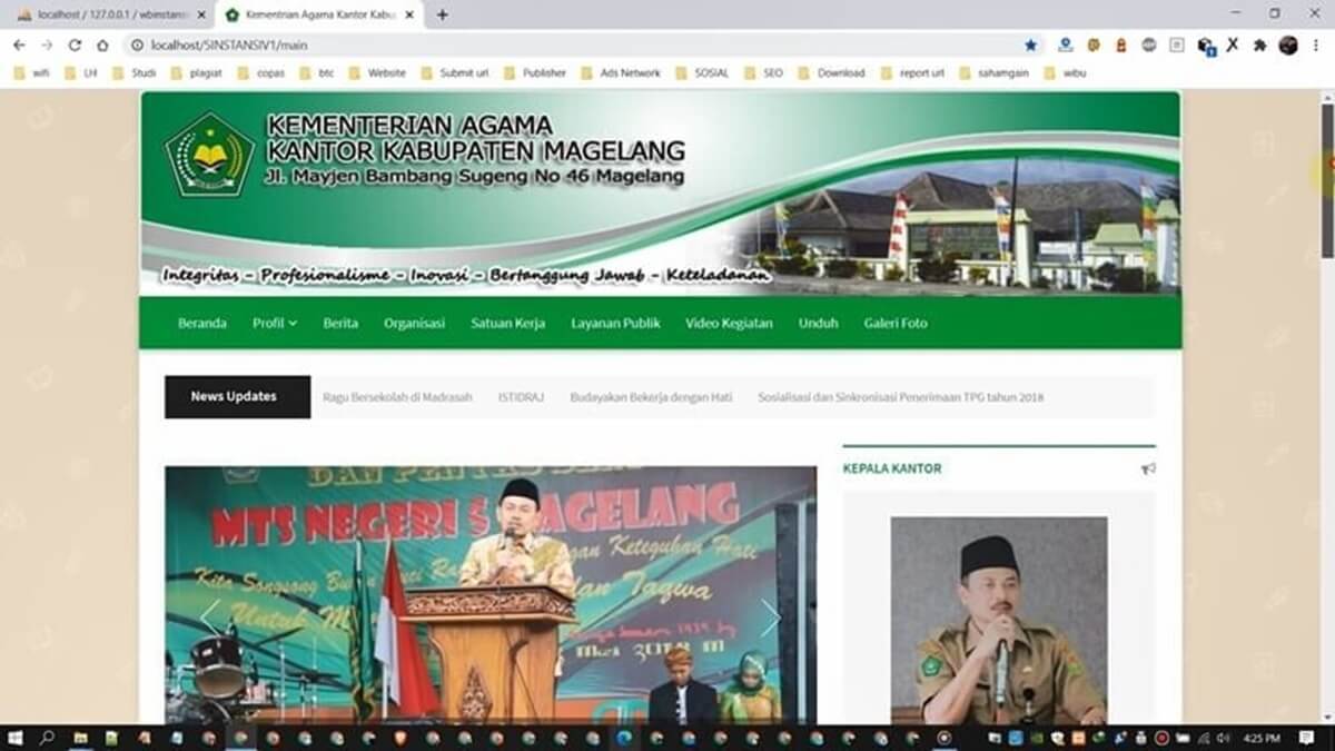 Website Portal Informasi Instansi Keagamaan