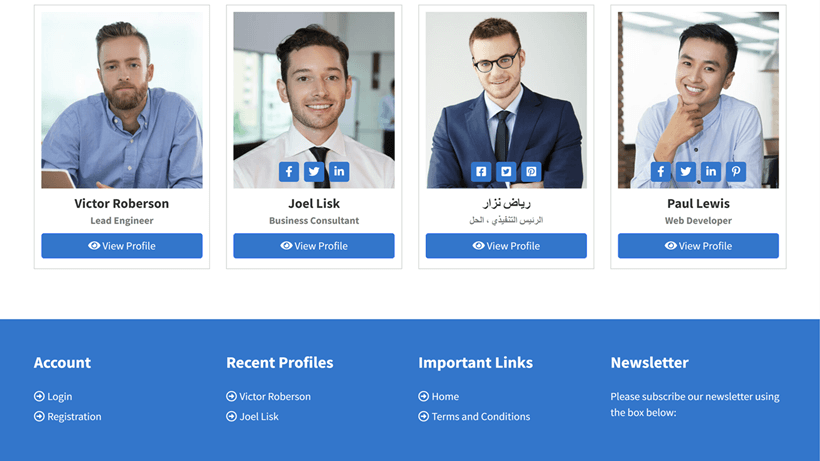 Web Portfolio, Resume CV dan Kartu Nama Multi User