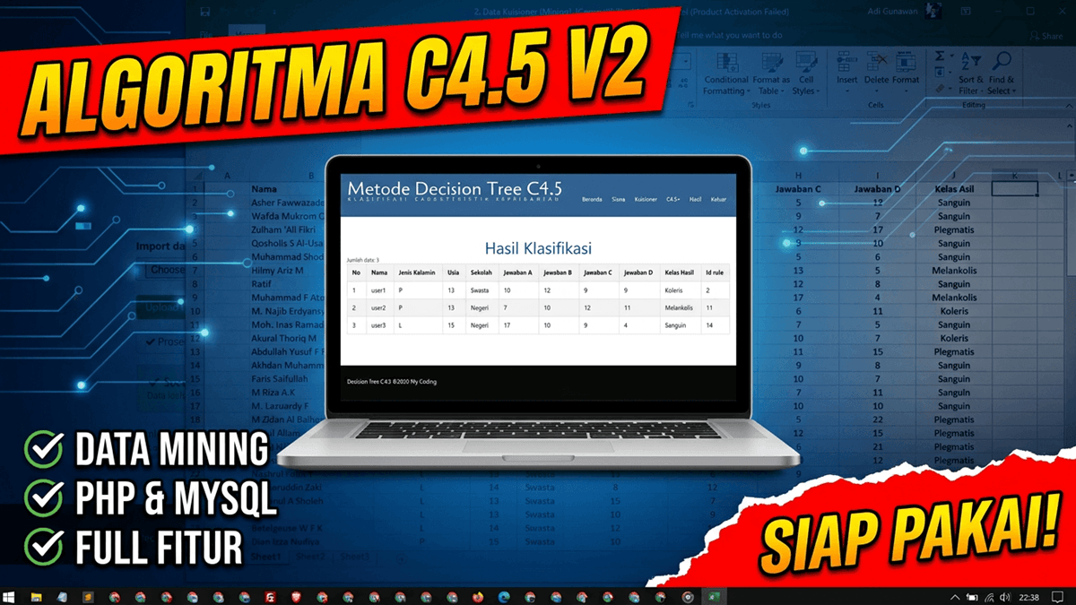 Web Sistem Data Mining Algoritma C4.5 v2
