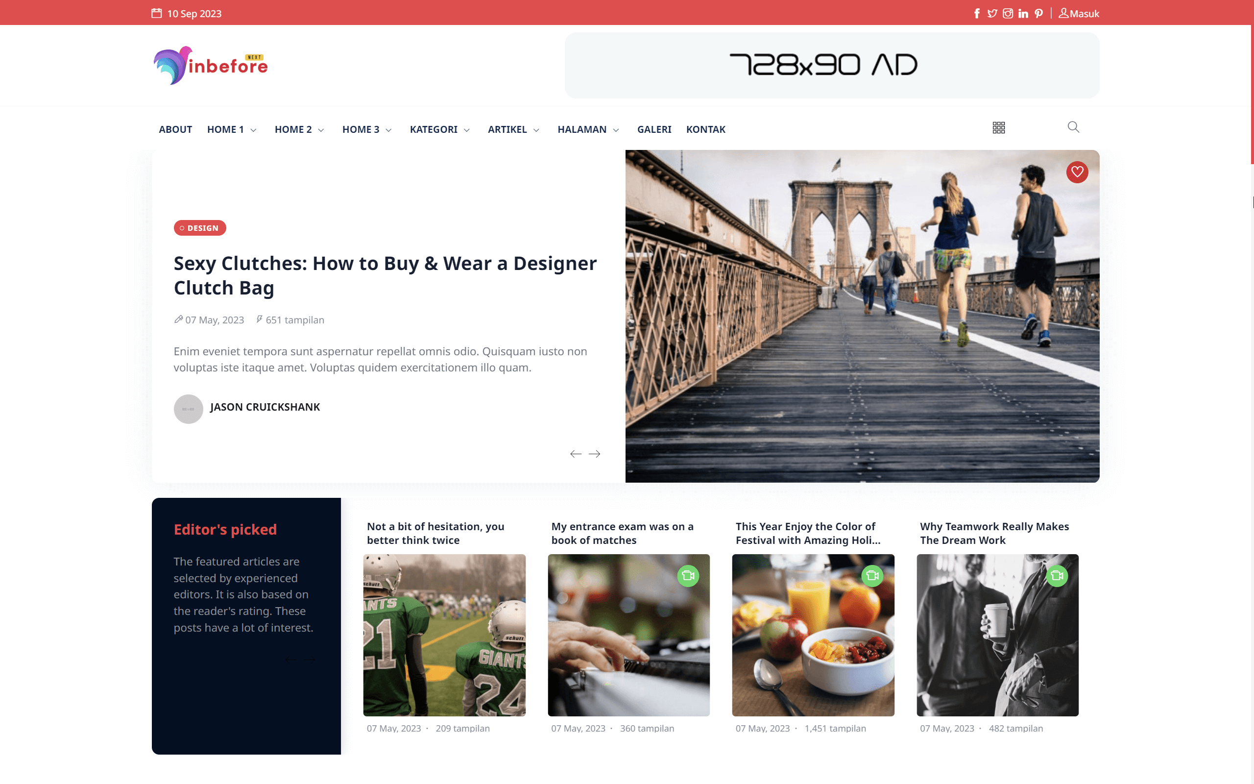 Web Portal Berita dan Majalah Profesional (Viral News)
