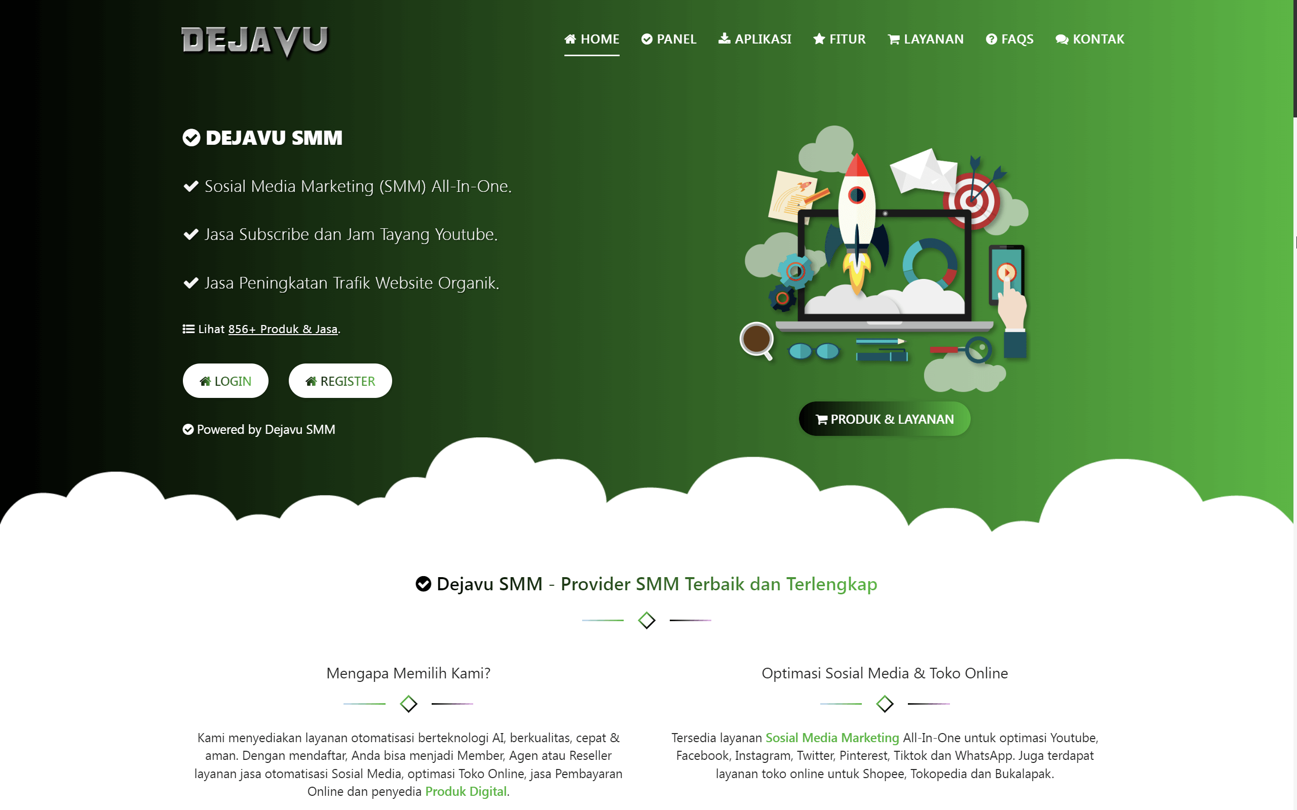 Web Dejavu SMM (Platform API MSP Panel)