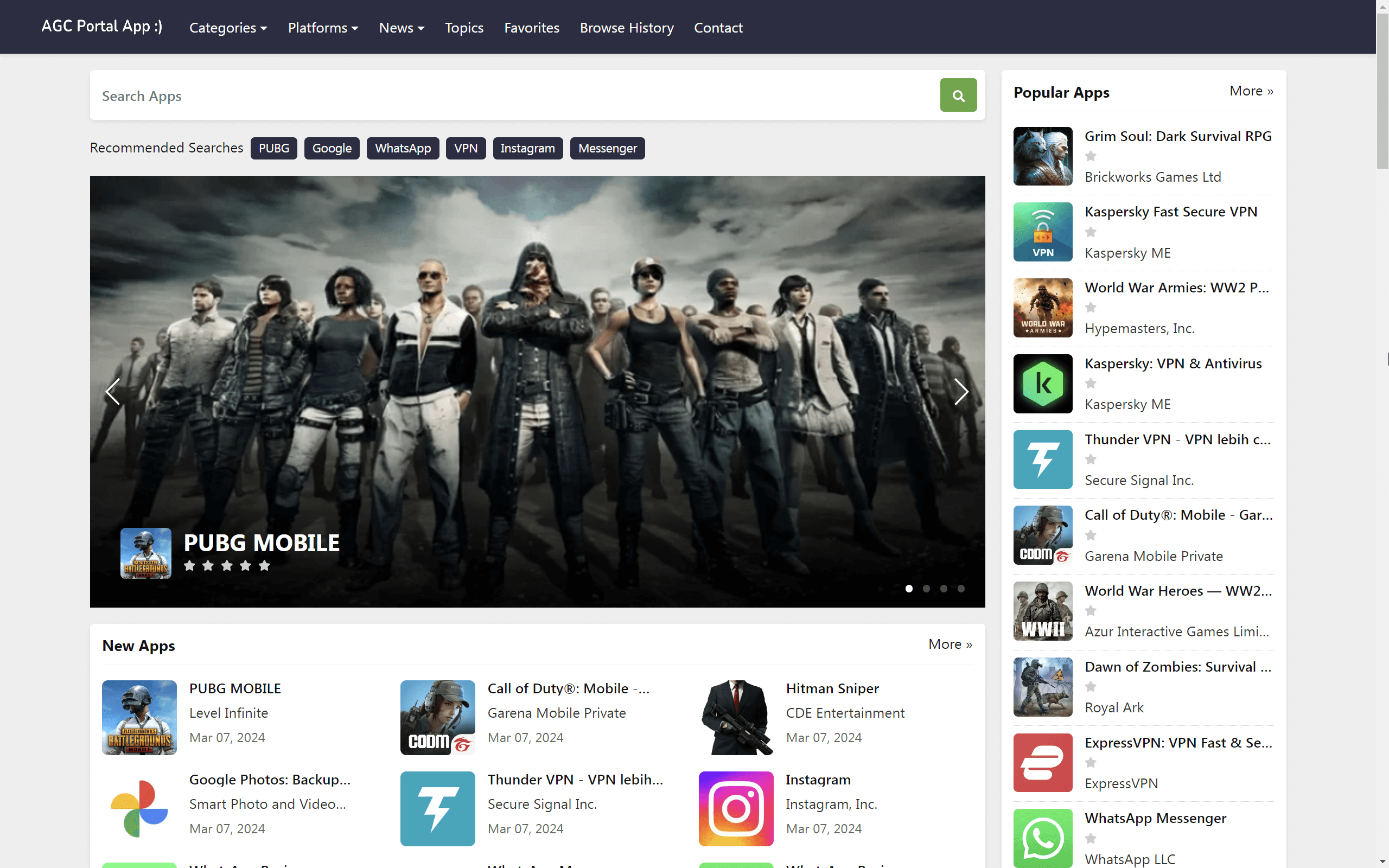 Web AGC Play Store & App Store (ChatGPT OpenAI)