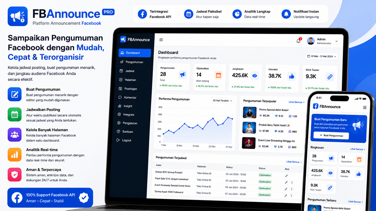 Web Platform Announcement Facebook