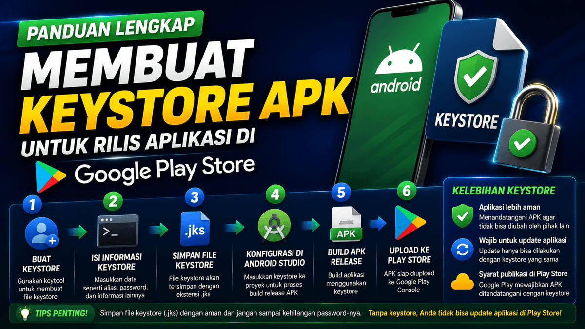 2 Cara Membuat Keystore APK untuk Rilis Aplikasi di Playstore