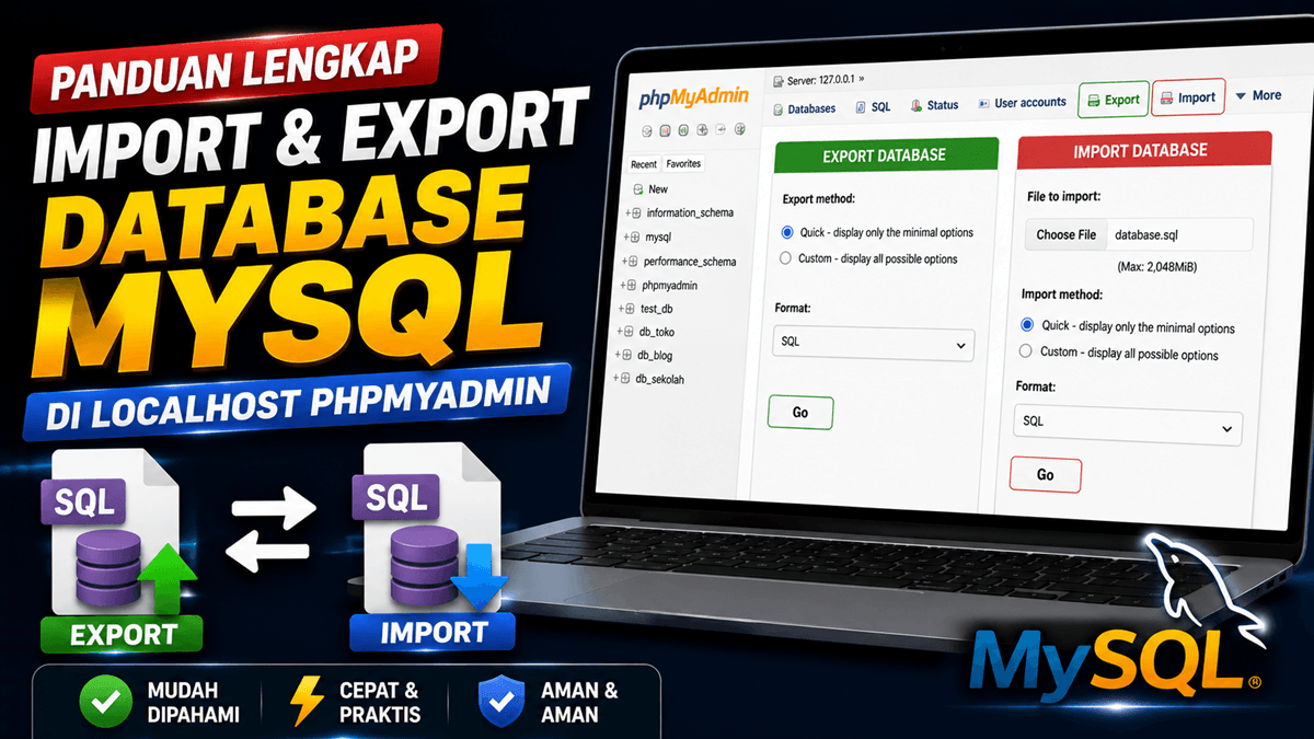 Import & Export Database MySQL di phpMyAdmin XAMPP
